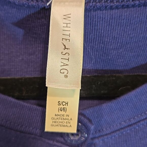 White Stag blue cotton button front top size S - Picture 5 of 7
